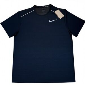 Nike Running Shirt Mens XL Black NWT AJ7565-010 Moisture Wicking Reflective